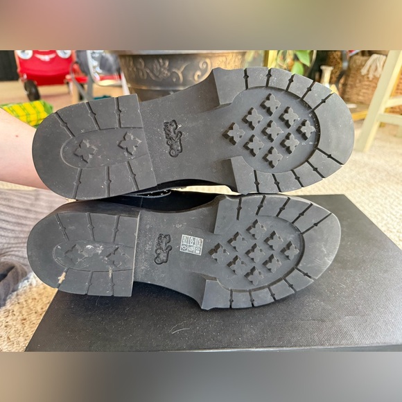 NWB Coach Women Lory Leather  Bootie Black With Gold Detail sz 6.5 - Picture 4 of 6